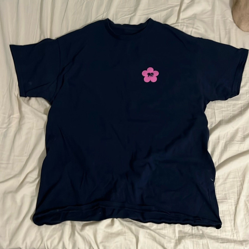 Ivory Ella, navy blue with rainbow detailing, size Large-true to size